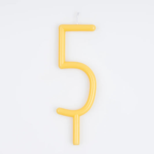 Slim Number Candle #5