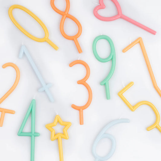 Slim Number Candle #6