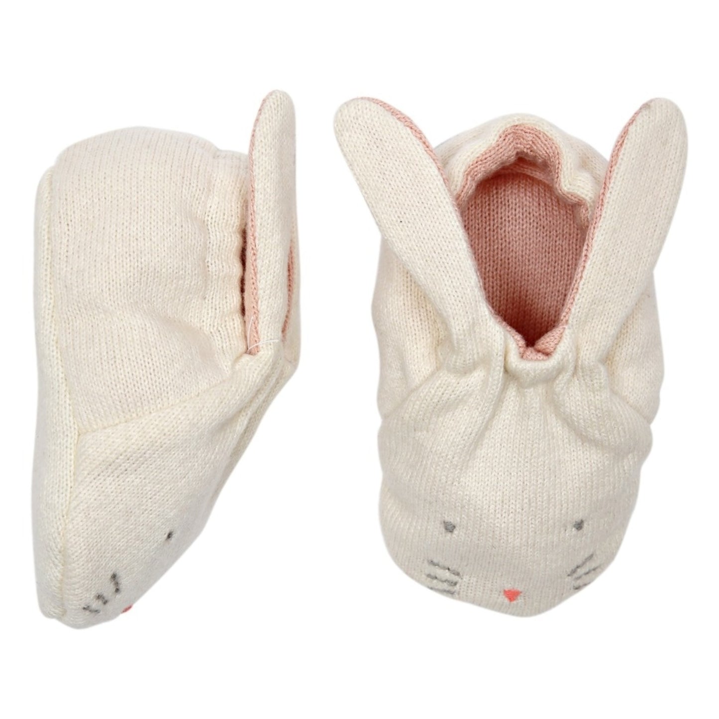 Bunny Baby Booties - Peach