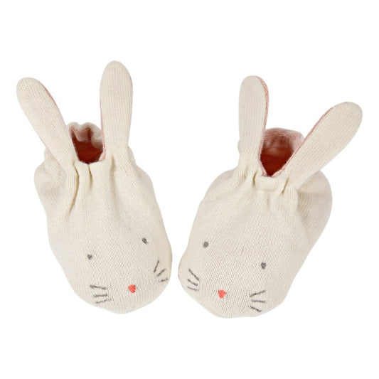 Bunny Baby Booties - Peach