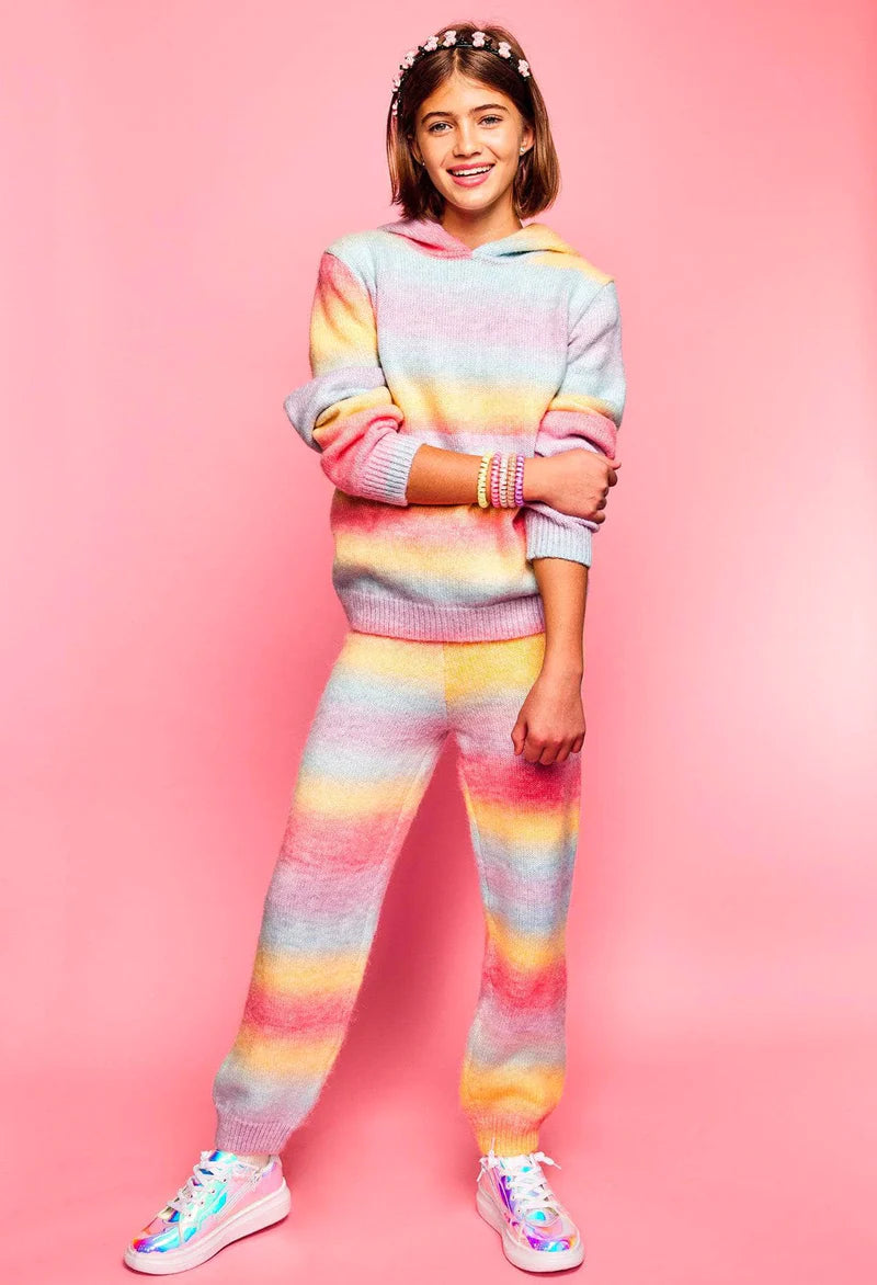 Sunset knit Hoodie and pants set