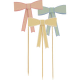 Pastel Bow Cake Topper
