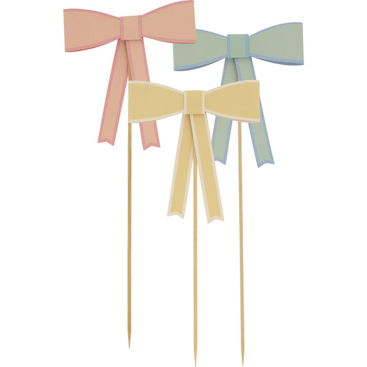 Pastel Bow Cake Topper