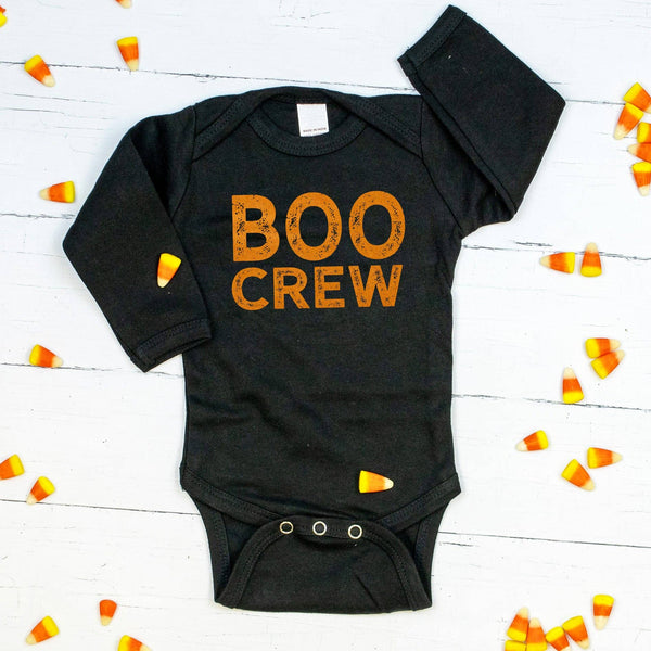 Boo Crew | Black Halloween Bodysuit-12/18M