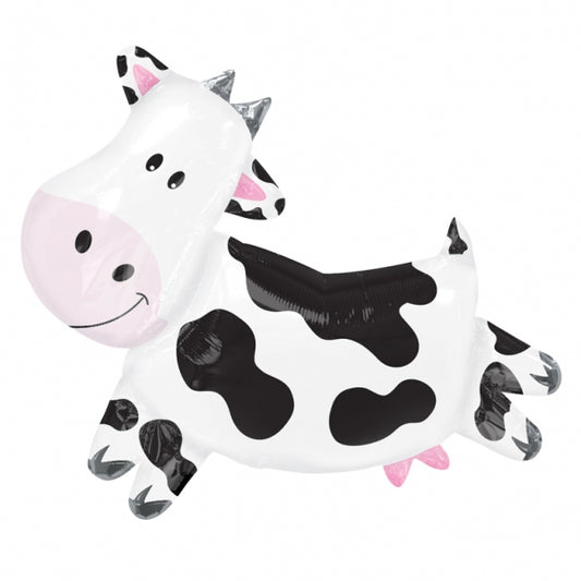 Helium Foil Balloon- 30" Farm Animal Cow