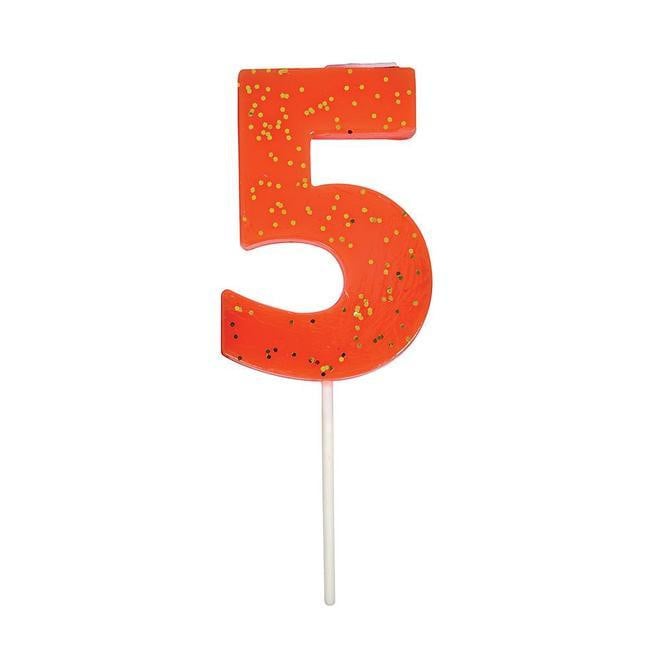 Number 5 Birthday Candle