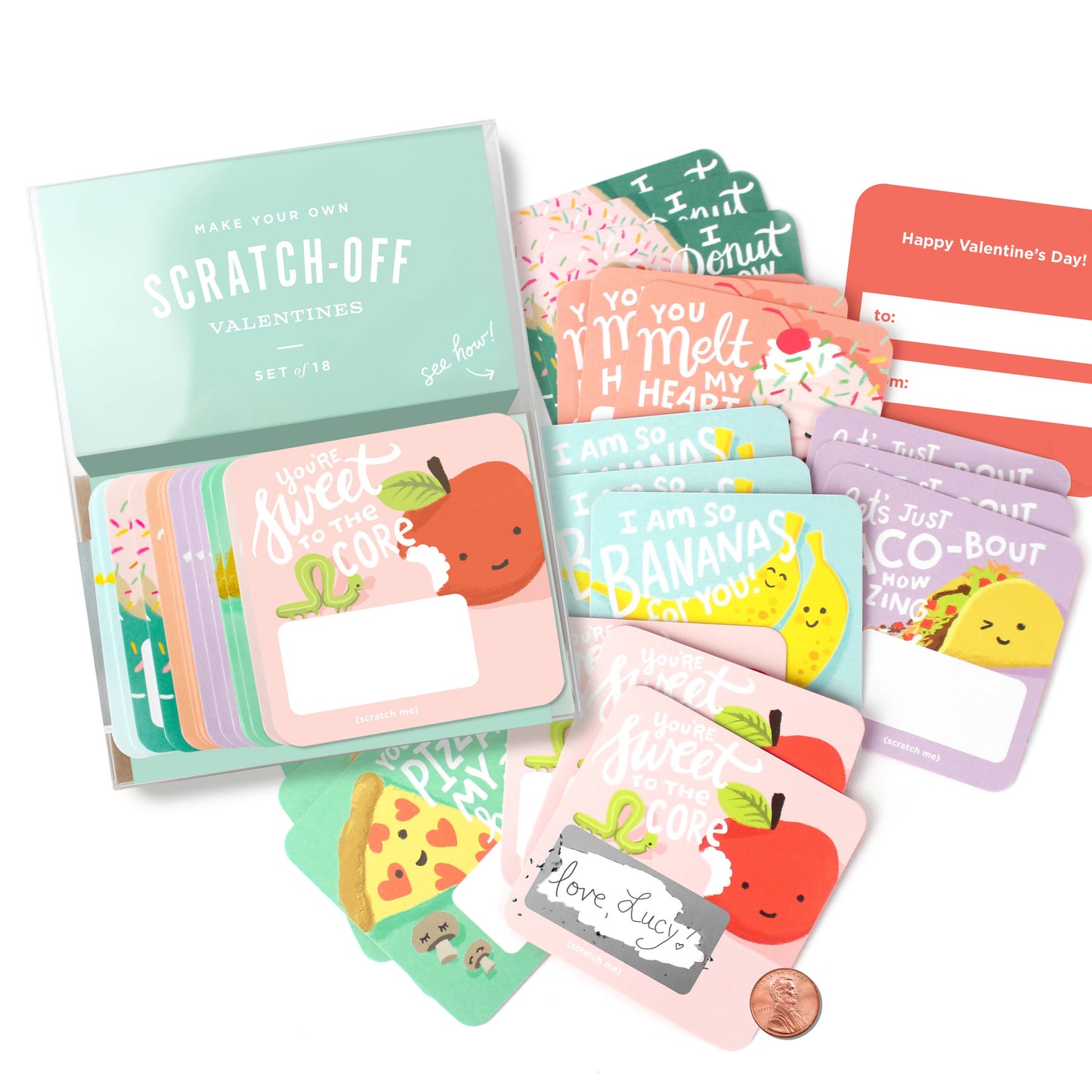 Snack Pack Scratch-off Valentines