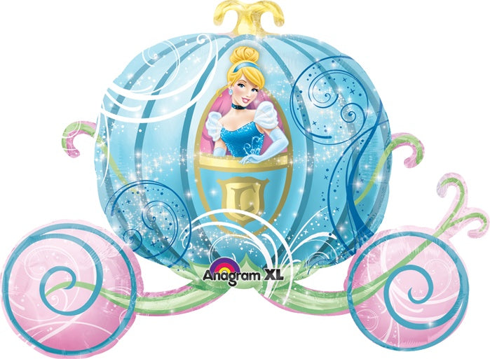 Helium Foil Balloon- 33" Cinderella Carriage