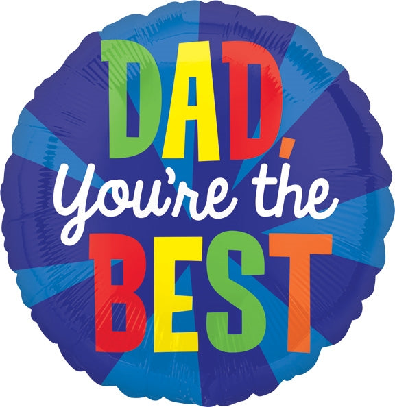 Helium Foil Balloon- 18" Dad You're The Best
