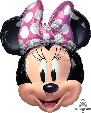 Helium Foil Balloon- 26" Minnie Mouse Head