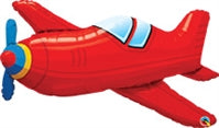 Helium Foil Balloon- 36" Red Airplane