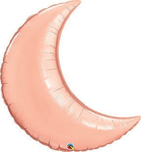 Helium Foil Balloon- 35" Rose Gold Crescent Moon