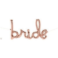 Foil Balloon- 40" Rose Gold BRIDE Script Balloon