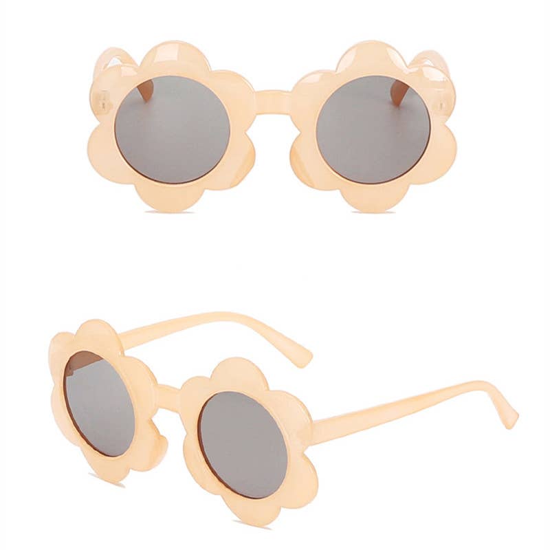 Kids Sunglasses- Sunflower TRANSPARENT PEACH