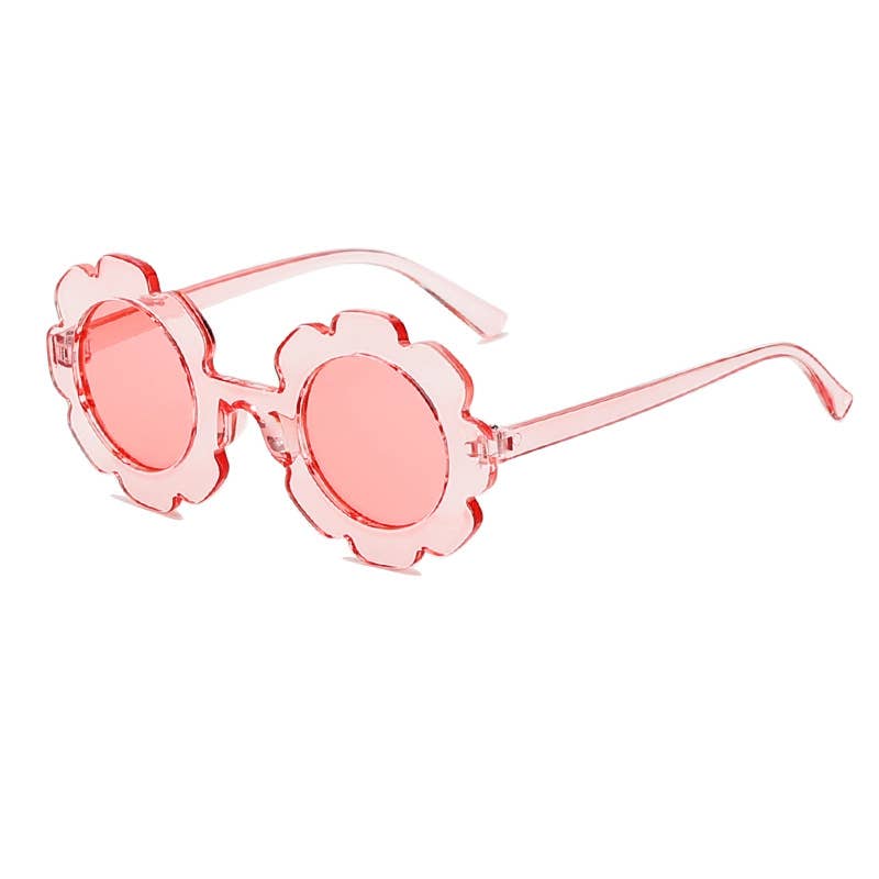 Kids Sunglasses- Sunflower TRANSPARENT PINK