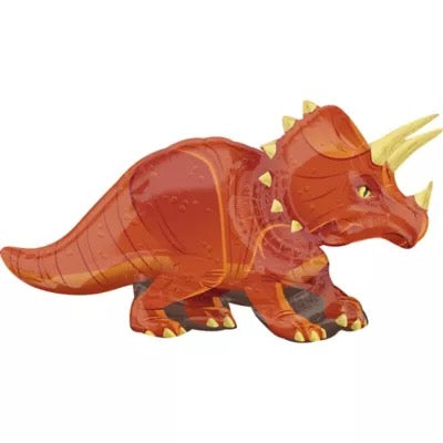 Helium Foil Balloon- 42" Red Triceratops