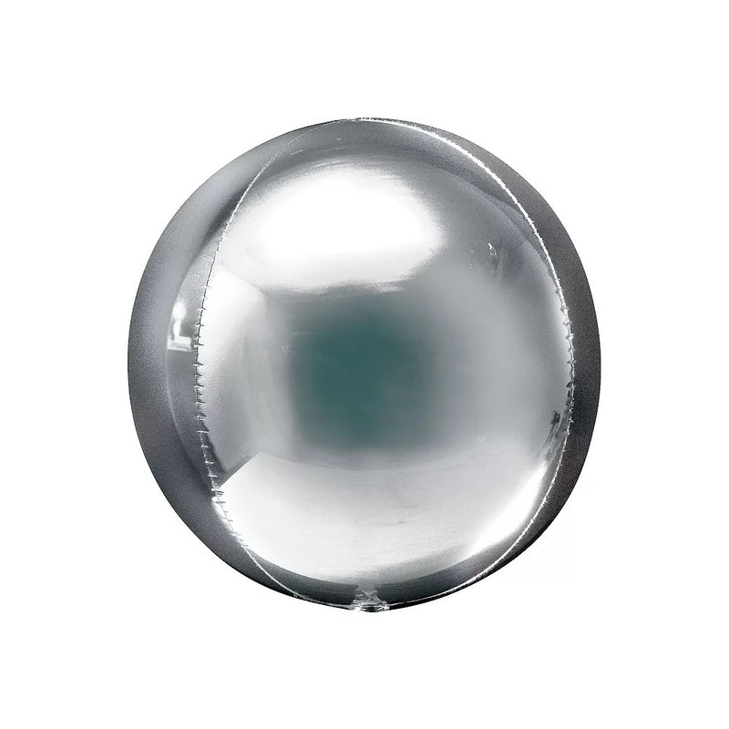 Helium Foil Balloon- 16" Silver Orbz