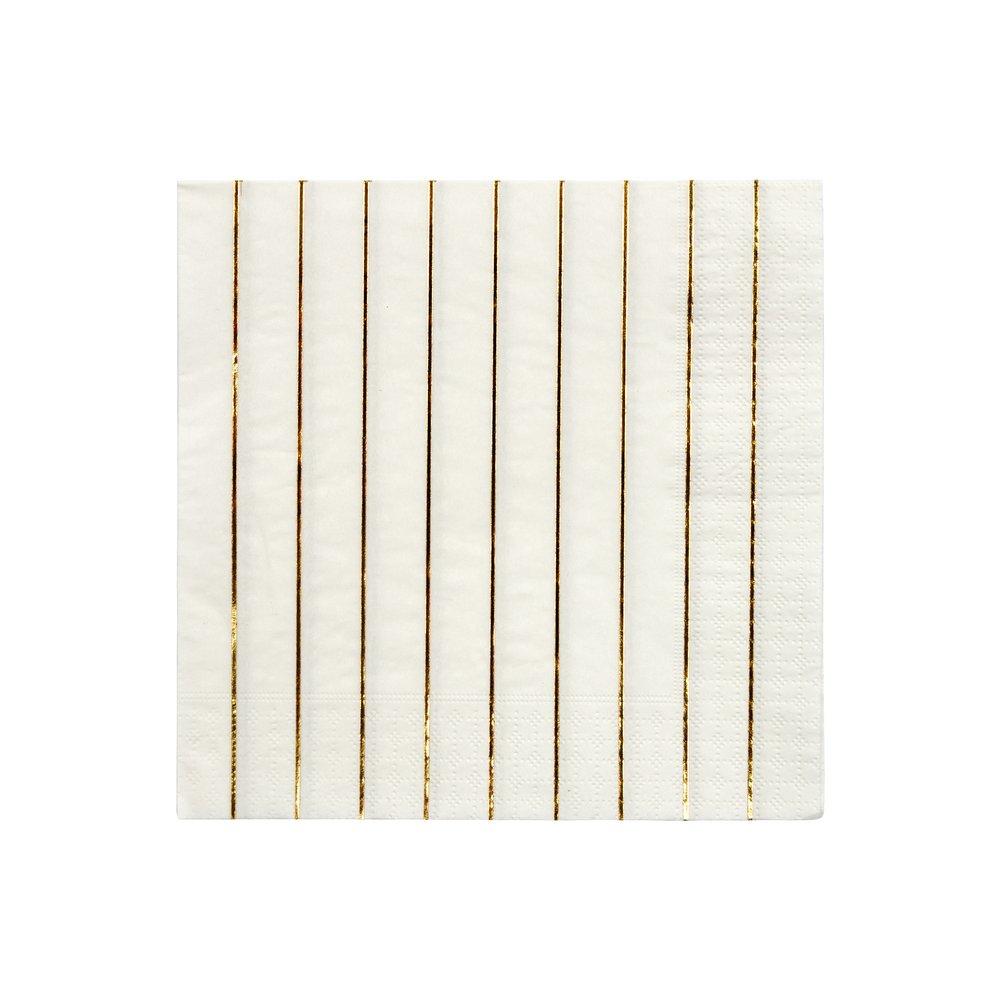 Meri Meri-Gold Striped Large Napkins