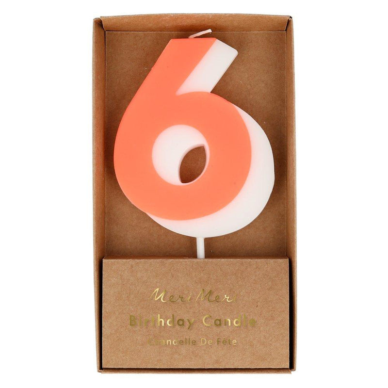 Number 6 -Birthday Candle