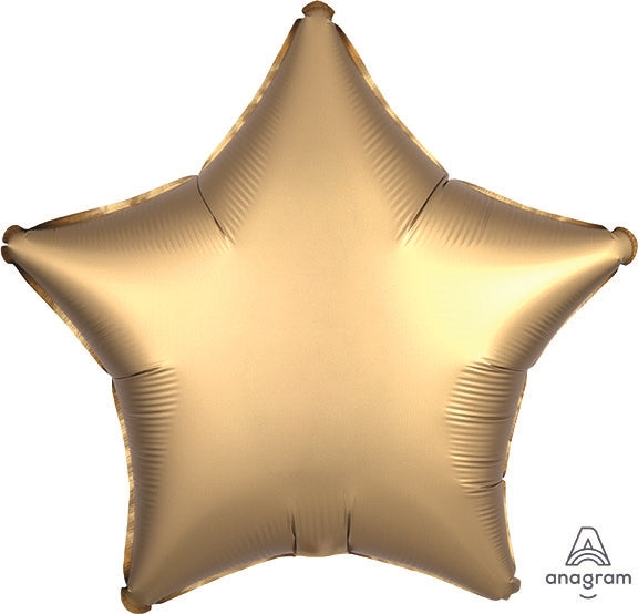 Helium Foil Balloon- 20" Chrome Gold Star