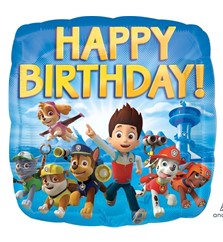 Helium Foil Balloon - 18" Paw Patrol Happy Birthday