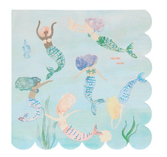 Meri Meri-Mermaids Swimming Napkins