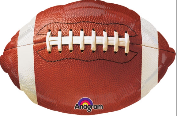 Helium Foil Balloon- 18" Football Balloon