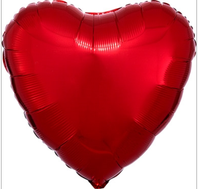 Helium Foil Balloon- 18" Red Foil Heart