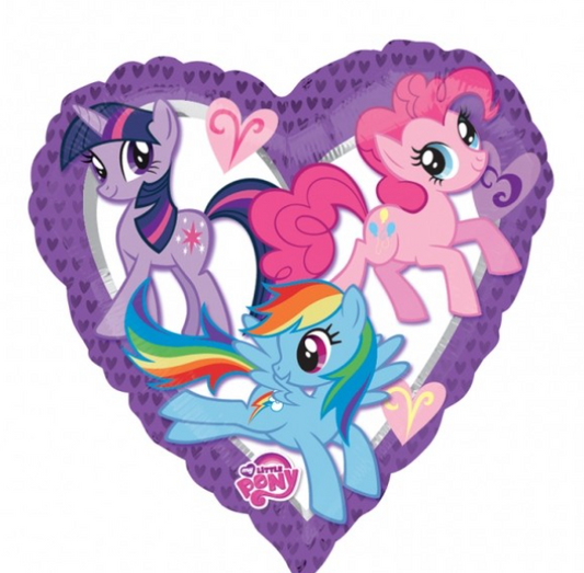 Helium Foil Balloon- 18" My Little Pony Heart