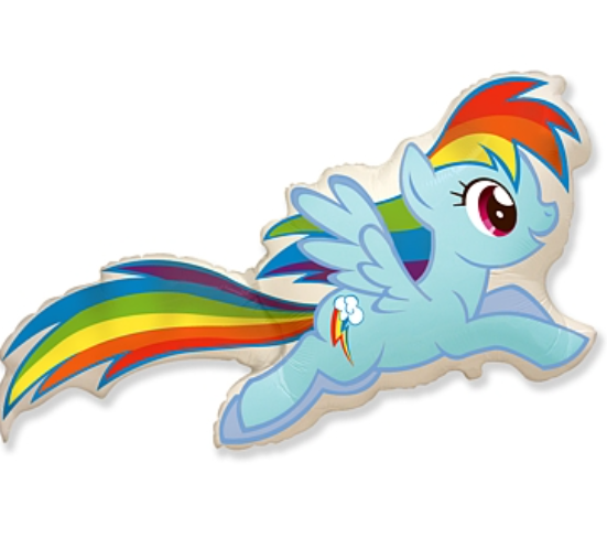 Helium Foil Balloon- 40" My Little Pony Rainbow Dash