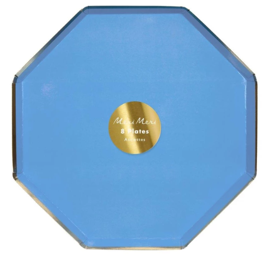 Meri Meri-Bright Blue- Large Plate