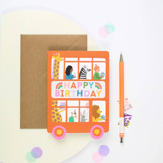 Birthday Bus Card