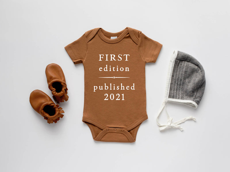 Camel Organic First Edition Published 2021 Baby Bodysuit