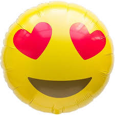 Helium Foil Balloon- 18" Heart Eyed Emoji