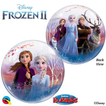 Helium Foil Balloon- 22" Frozen 2 Bubble Balloon- 22"