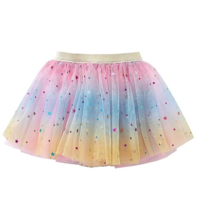 Rainbow star sequin tutu