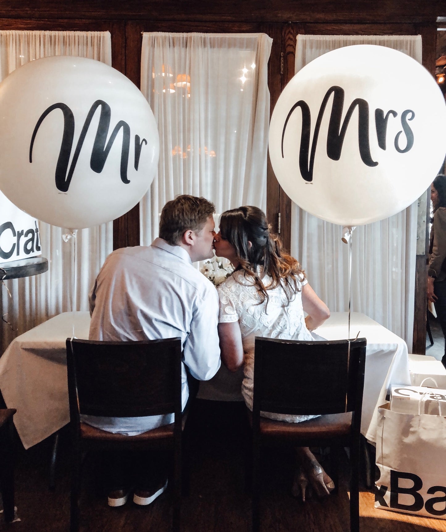 Helium Latex Balloon- 36" Mr and Mrs