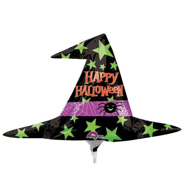 Foil Balloon - Witch Hat 14" Happy Halloween